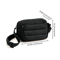 Quilted Crossbody Bag Adjustable Strap Puffer Shoulder Bag Anti-Skimming Technology Puffer Shoulder Purse for Women