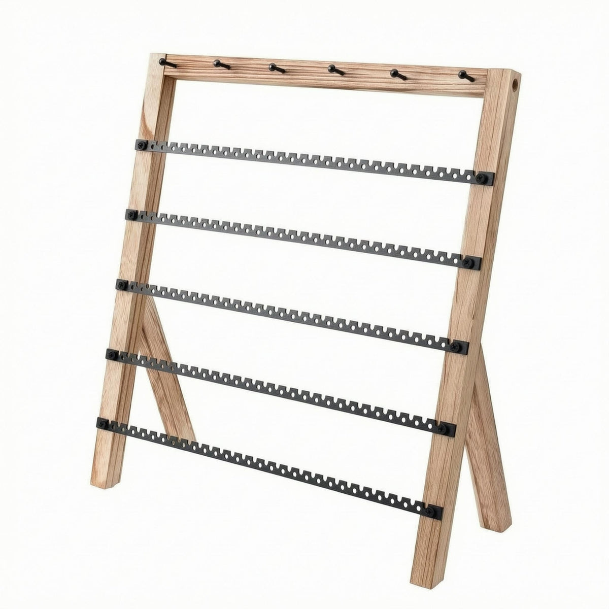 Jewelry Display Rack Freestanding Hanging Earring Holder Black Metal