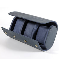Watch Roll with Three Compartments Leather-Style Travel Watch Roll Portable for Collectors
