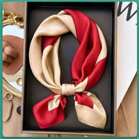 Small Square Scarf Sun Protection Square Scarf Silky Neckerchief Lightweight Printed Neckerchief Versatile Styling for Women