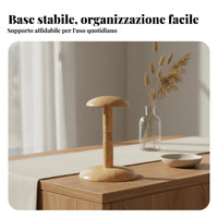 Wooden Hat Display Stand Freestanding Tabletop Hat Rack Stable Base for Dresser