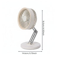 Rechargeable Desk Fan Brushless Engine Cooling Device Quiet for Students