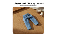 OB11 Doll Pants Solid Designs OB11 Doll Clothes Fashionable Miniature Pants for Hobbyists, Display