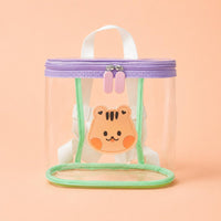 Wildlife Print Clear Backpack Cute Clear Jelly Backpack Easy to Clean for Beach
