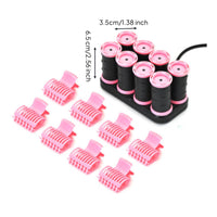 8 Pieces Heated Hair Rollers with Fasteners Adds Volume and Gloss for Travelers