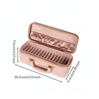 15-Slot Bangle Box Soft Velvet Interior Jade Bangle Storage Box Hard Shell