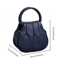 Round Handbag Portable Small Top Handle Bag Lightweight for Shopping, Travel