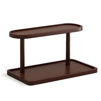 Wooden Makeup Organizer Retro Design Wooden Cosmetic Display Stand Space-Saving