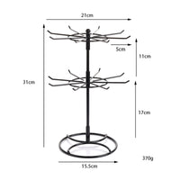 Rotating Jewelry Stand Two-Tier Rotating Bracelet Holder Freestanding
