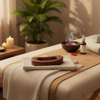Carbonized Wood Massage Board Full Body Use Gua Sha Portable for Spa