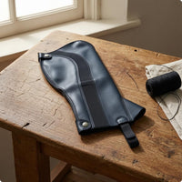 Equestrian Boot Cover Dark Blue Riding Boot Cover Snap Closure