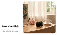 Ruffled Textile Grip Fastener Airy-Like Shape Floral Scrunchie Fastener Flower Hair Grip Elegant Design Large Floral Updo Holder