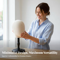 Mannequin Head Display Portable Tabletop Head Form Stable Base for Trade Display