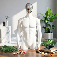 Male Mannequin with Arms Half-Body Mannequin Realistic Display Form for Photographers