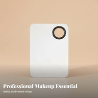 Even Blending Foundation Palette and Spatula Set Easy to Clean Handheld Foundation Plate with Spatula Multi-Use Makeup Mixing Tray Polished Surface for Beauty Enthusiasts, Women, Girls, Travel, Dressing Table, Dermatological Care Routine, Nail Art