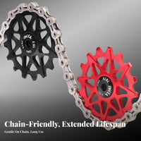 Rear Derailleur Guide Wheel Fluid Shifting Rear Derailleur Pulley Narrow Wide Ceramic Guide Wheel Lightweight for Cycling