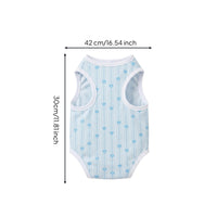 Female Feline Recovery Suit Heart Print Post-Surgery Feline Suit E-Collar