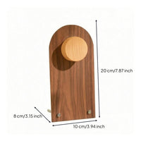 Walnut Wood Necklace Stand Metal Feet Wooden Jewelry Holder Rack Tabletop