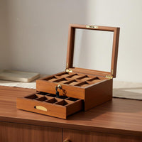 Double-Layer Watch Box Painted Finish Storage Dustproof