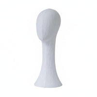 Mannequin Head Stand Lightweight Textile Covered Head Form Linen Finish