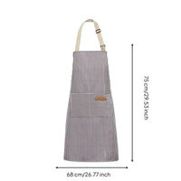 Striped Bib Apron Breathable Adjustable Cooking Apron for Restaurant, Grilling