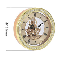 Gear Wall Timepiece Gold Finish Home Decor Metal Frame