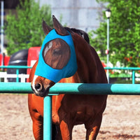 Horse Fly Mask Fine Mesh Horse Fly Face Cover Ear Area Openings for Outdoor