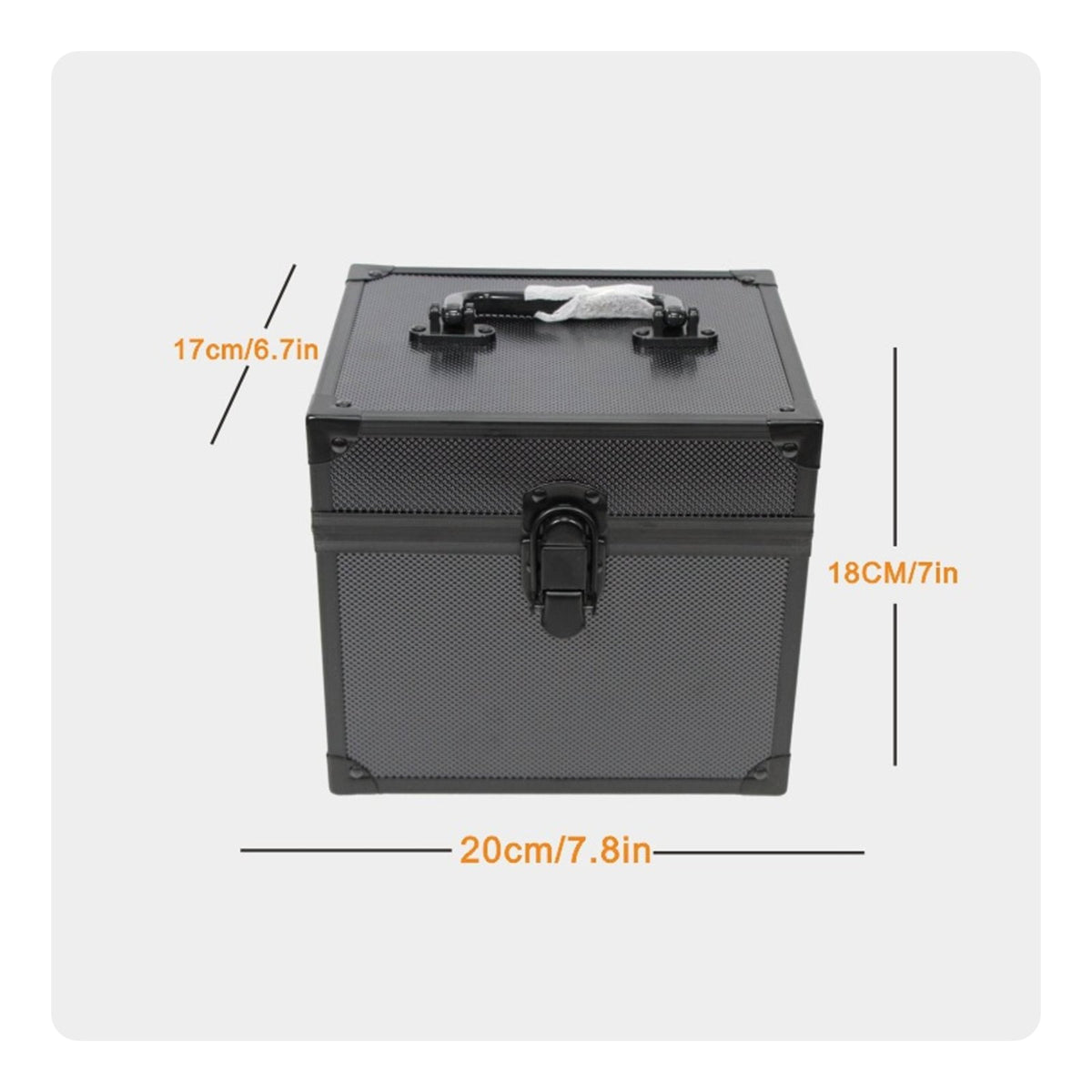 Aluminum Card Slab Case Foam Lined Graded Card Storage Box Lockable Latch