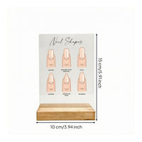 Acrylic Nail Shape Chart Transparent Nail Shape Display Board Sturdy