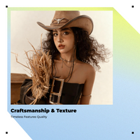 Leather Cowboy Hat, Wide Brim, Western, Sun Protection
