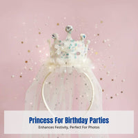 Tulle Birthday Headband, Princess Party Decoration, Photo Prop, Sweet Design