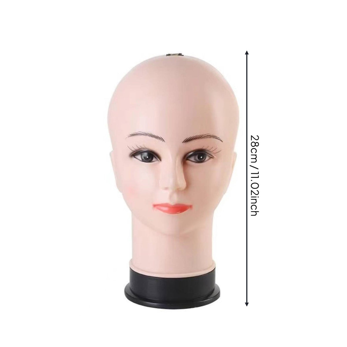 Bald Female Mannequin Head Polished Surface Female Display Head