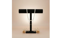 T-Shaped Necklace Stand Tall Design Black Jewelry Display Stand Elegant