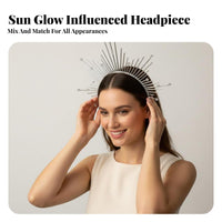 Radiant Crown Statement Piece Radiant Crown Headband Celestial Headpiece Attention-Grabbing-Catching Celestial Point