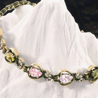 Multi-Color Crystal Chain Bracelet Stackable Fashion Accessory for Women