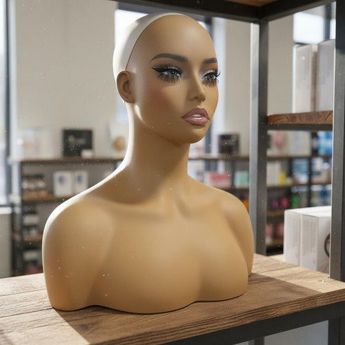 Shoulder Mannequin Bust with Shoulders Female Mannequin Head Female Hairpiece Stand Salon Owners