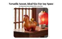 New Year Gift Resin Horse with Gold Ingot Symbol of Prosperity Chinese Astrological Horse Figurine Traditional Craftsmanship for Office Desk