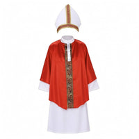 Robe and Cape Costume Patterned Trim Clergy Costume Outfit Pageant for Children