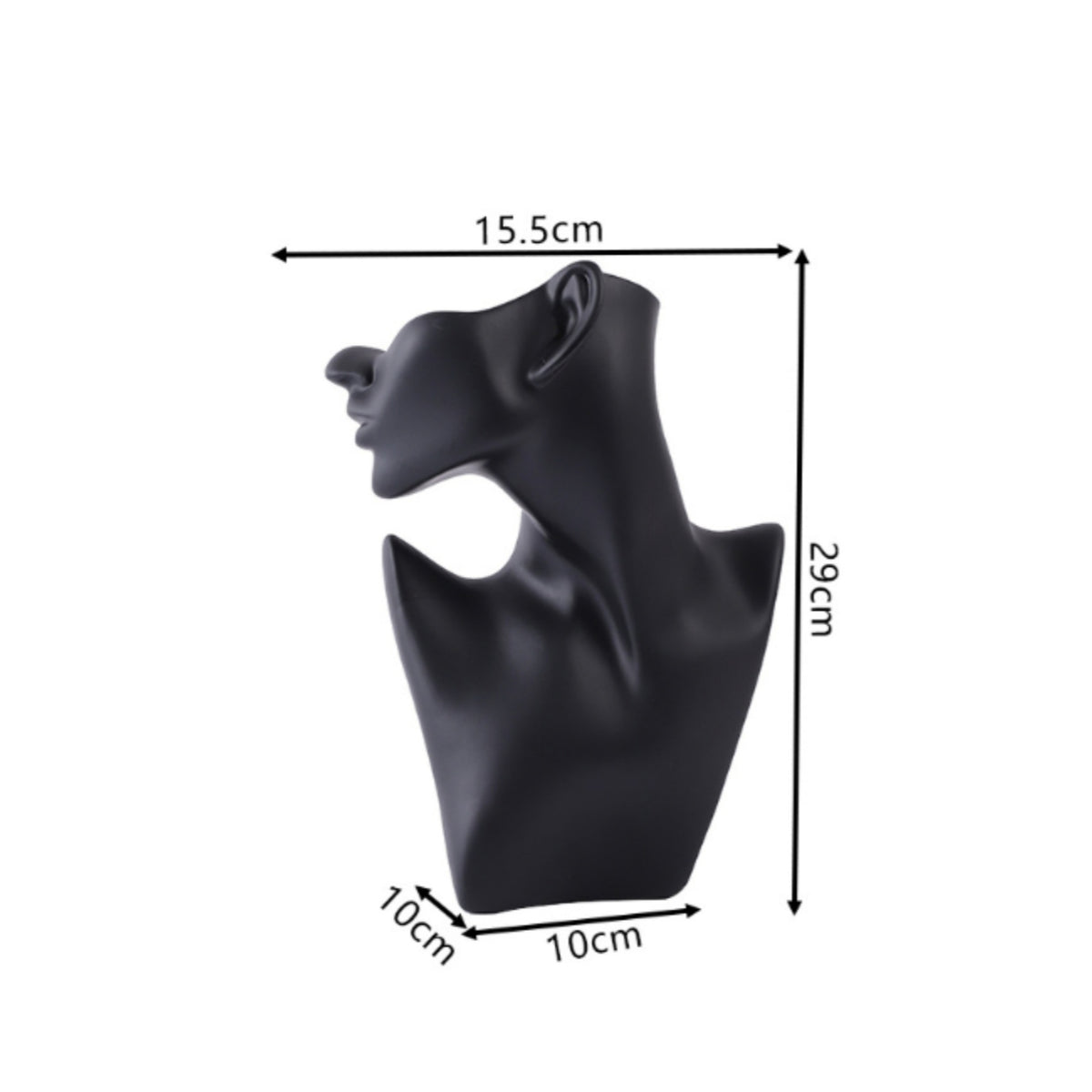 Necklace and Earring Display Bust Matte Finish Necklace Display Bust