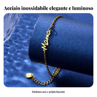 Mama Bracelet Delicate Design Stainless Steel Mama Bracelet Adjustable Chain