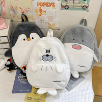 Seal Plush Backpack Soft Cartoon Plush Rucksack Long-Lasting for Women, Students