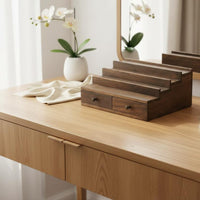 Stepped Display Riser with Drawers Sturdy Desktop Perfume Holder Large Capacity