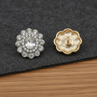 Crystal Flower Buttons Sparkling Crystal Flower Button Versatile