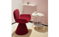 Light Luxury Swivel Vanity Chair Comfortable Cushion Upholstered Makeup Chair Ergonomic Design Household Furniture Soft Breathable Textile for Nail Technicians, Women, Bedroom, Dressing Room, Beauty Salon, Hotel