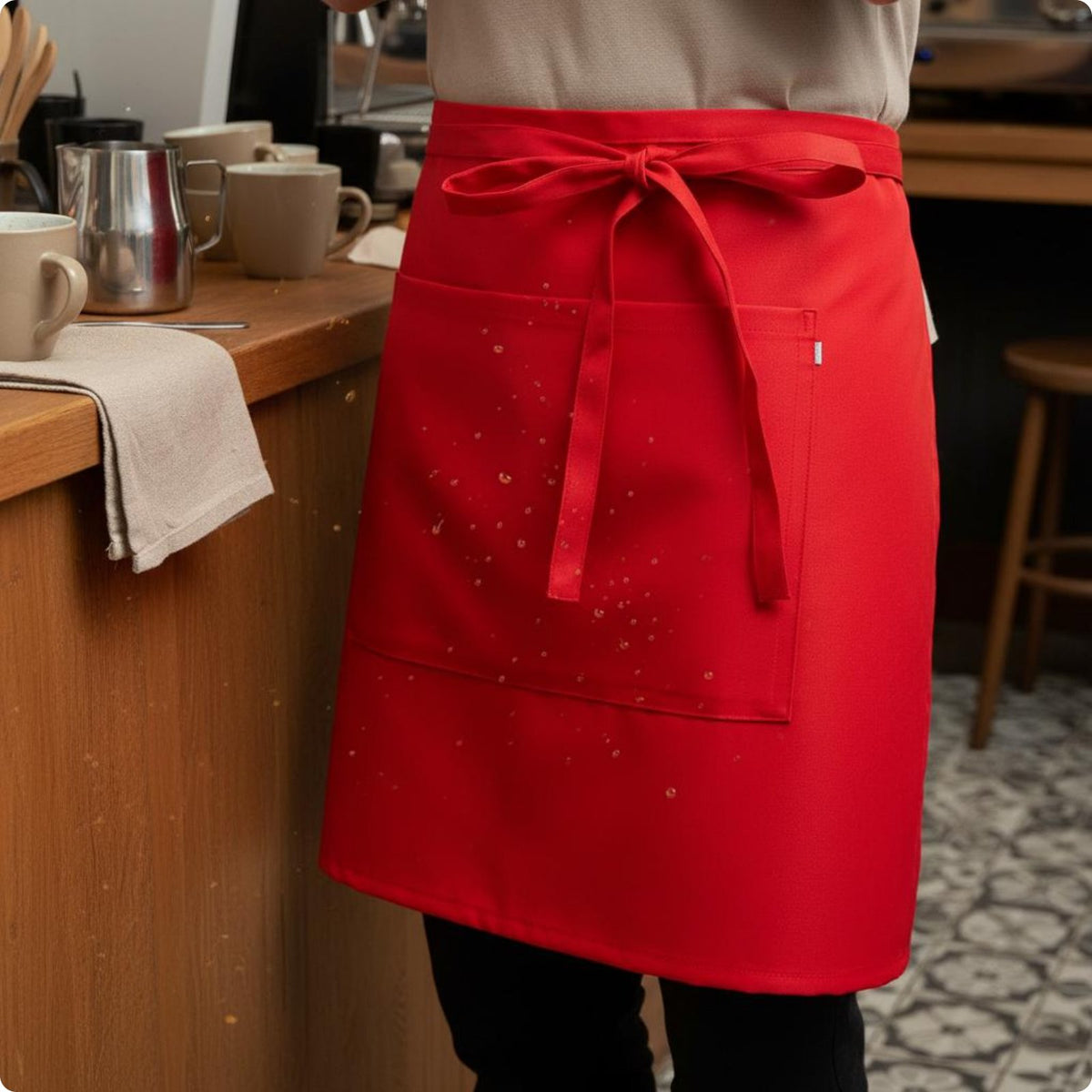 Waterproof Waist Apron Easy to Clean Tie Waist Apron Pocket Workwear for Workers, Cafe