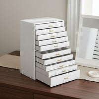 10-Layer Jewelry Box Dust Resistant Drawer Jewelry Case for Vanity