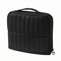 Standing Makeup Organizer Multiple Pockets Quilted Cosmetic Bag Carry Handle