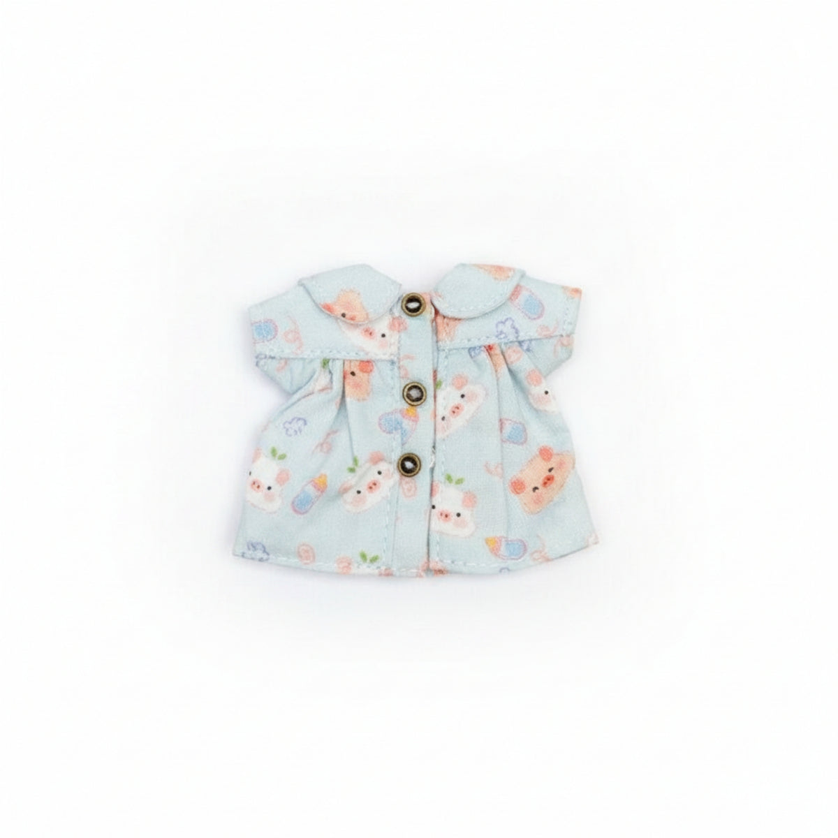 Clothing Flared Cartoon-Style Button-Front Doll Dress