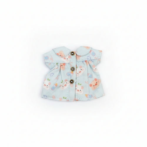 Clothing Flared Cartoon-Style Button-Front Doll Dress