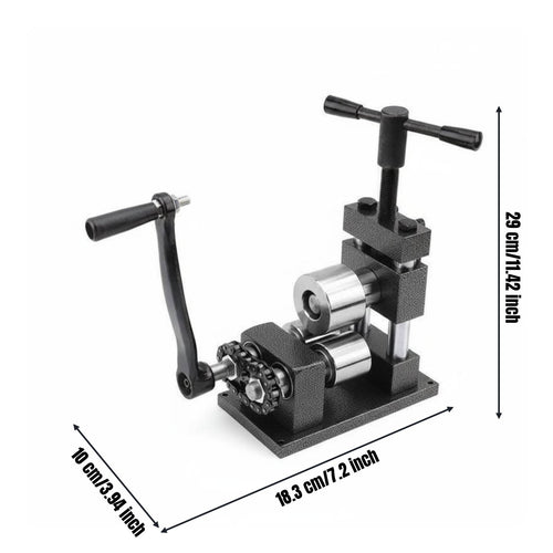 Hand Crank Rolling Mill 2-in-1 Multifunction Band Press Bender Tool Heavy-Duty
